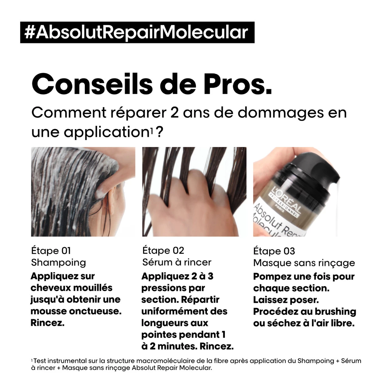 Masque Sans Rinçage Absolut Repair Molecular L'Oréal Professionnel 100 Ml 6 Masque Sans Rinçage Absolut Repair Molecular L'Oréal Professionnel 100 Ml – Image 6